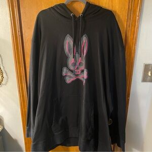 Psycho Bunny Houndstooth Bunny Logo Hoodie